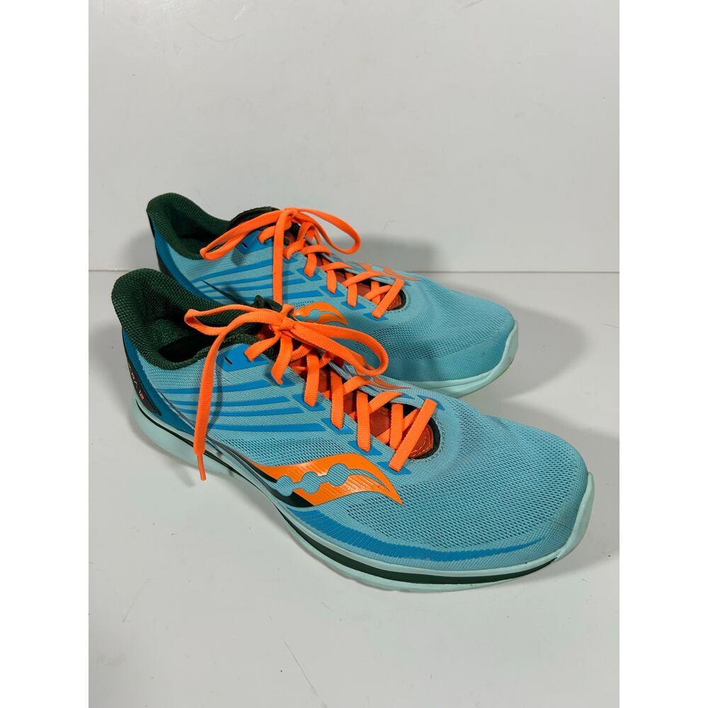 Saucony Mens Kinvara 12 Blue Athletic Running Shoes Sneakers Size 10.5